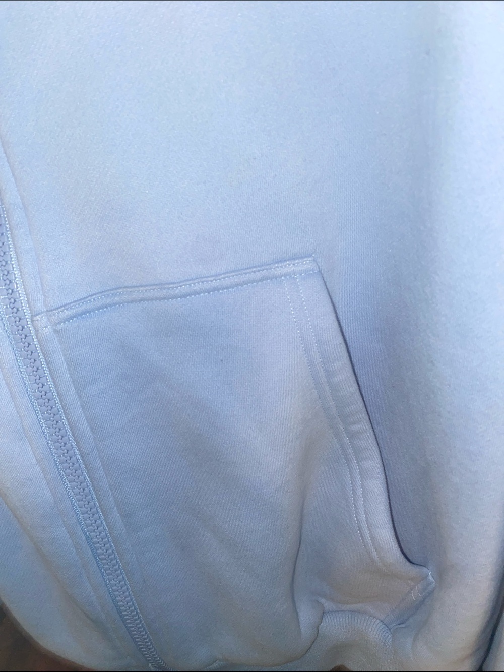Women's Comfrt Light blue Zip-Up Hoodie Jacket - Picture 4 of 8